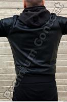 Male caucasian upper body leather jacket 0001